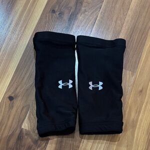 Under Armour Black Shine Guard Sleeves with Logo